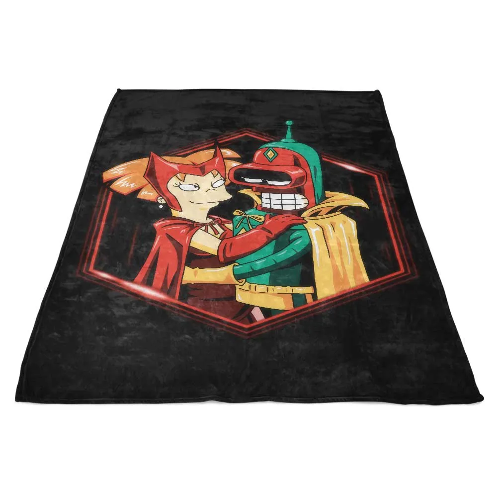 A Futuristic Couple - Fleece Blanket