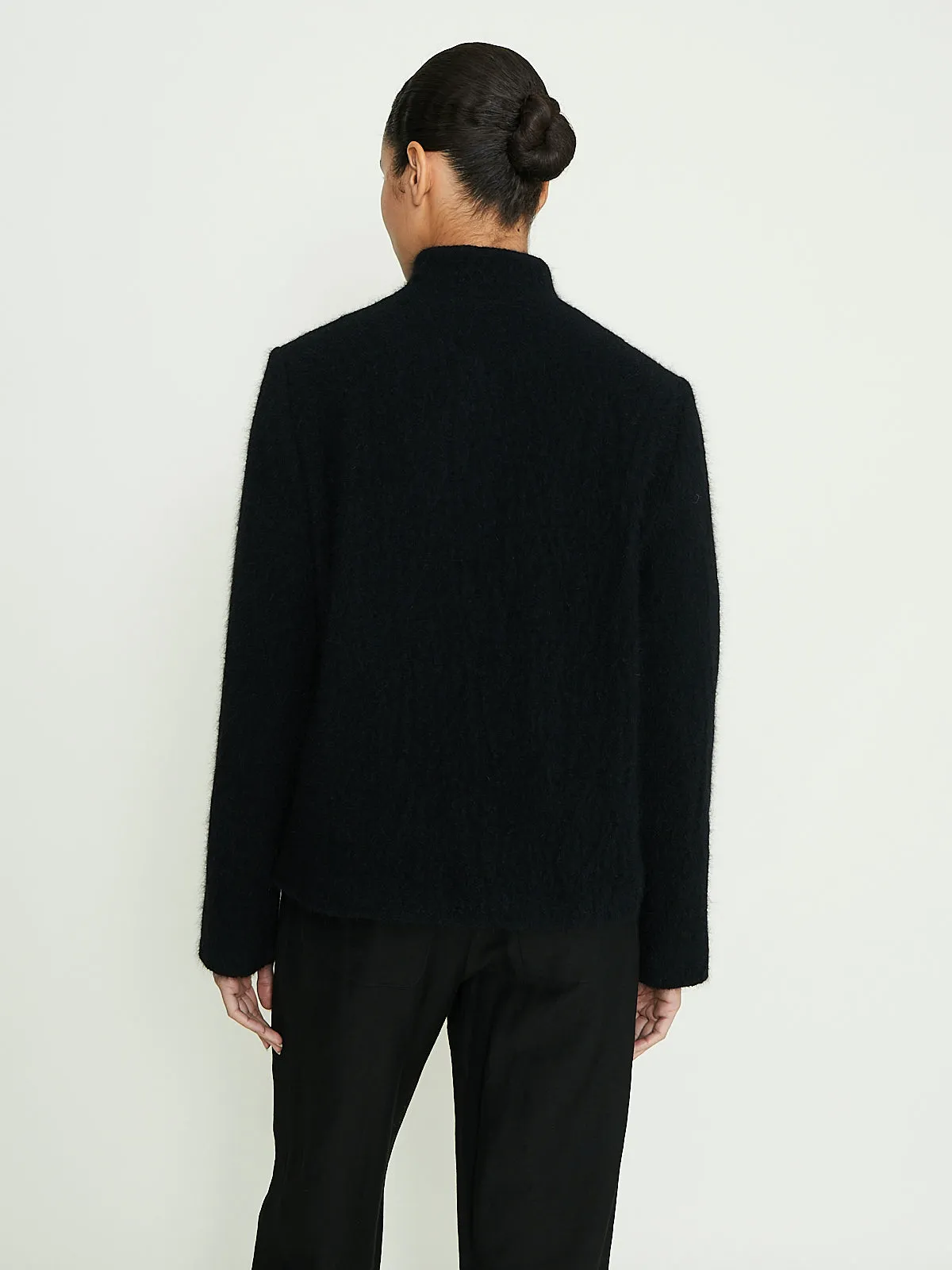 Angora Wool Jacket in Black