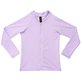 Aqua Blu Kids Long Sleeve Rash Vest AG2220SS - Stepping Stones Lilac