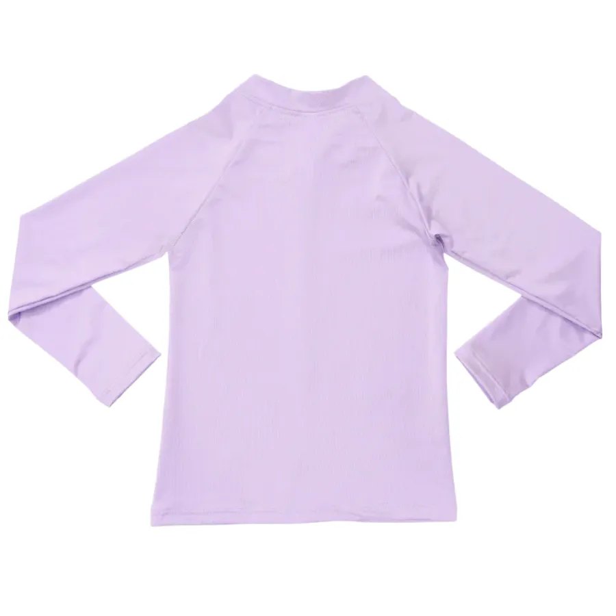 Aqua Blu Kids Long Sleeve Rash Vest AG2220SS - Stepping Stones Lilac