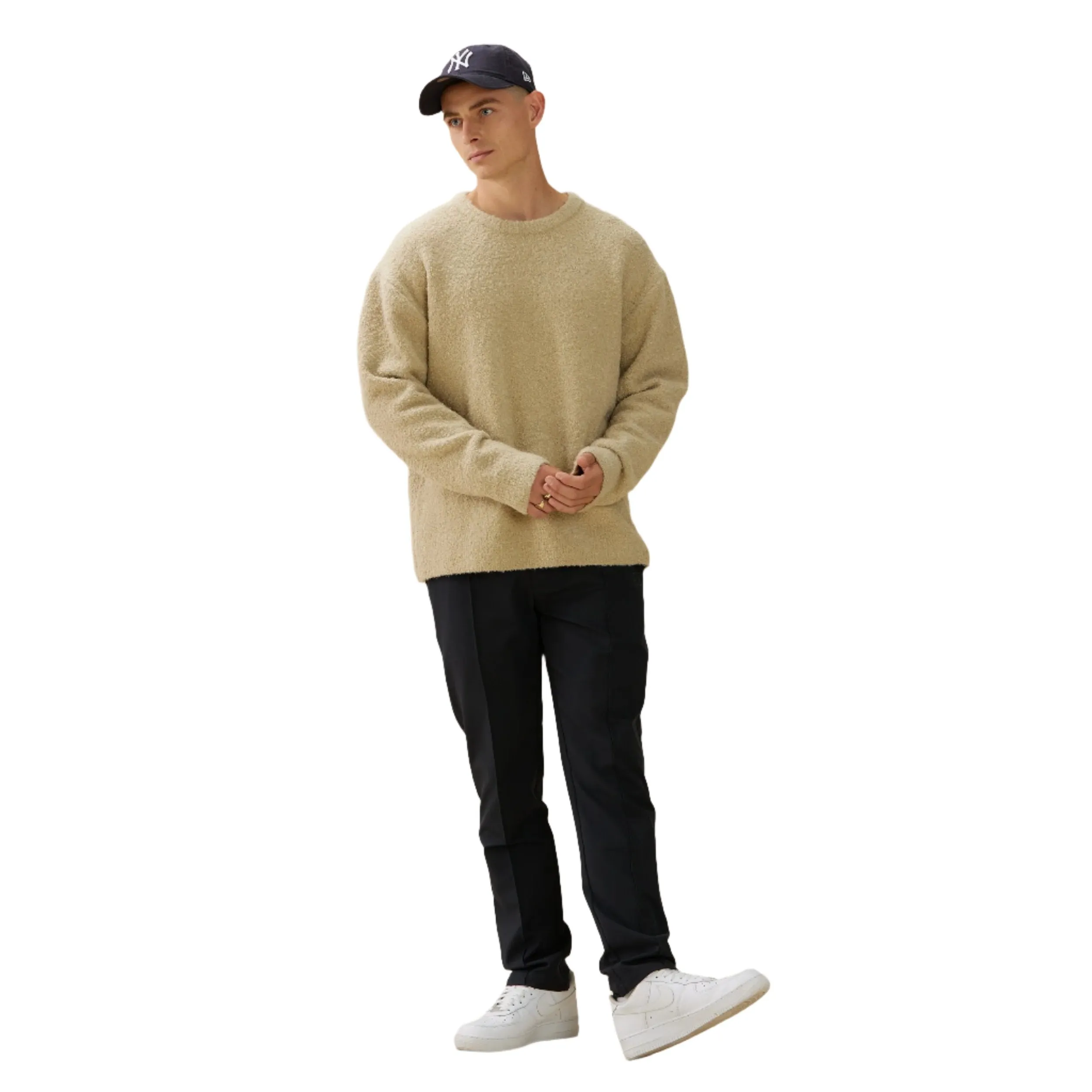 Beige Knitted Crewneck