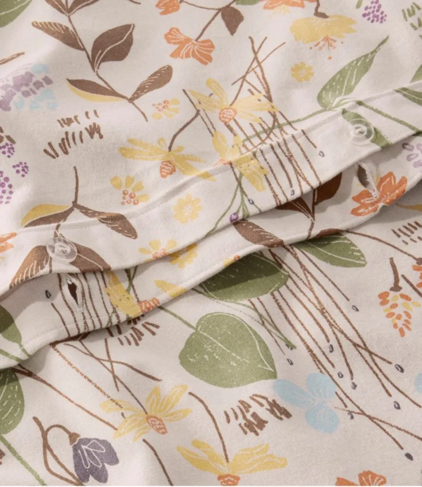 Birch Floral Flannel Comforter Cover Collection