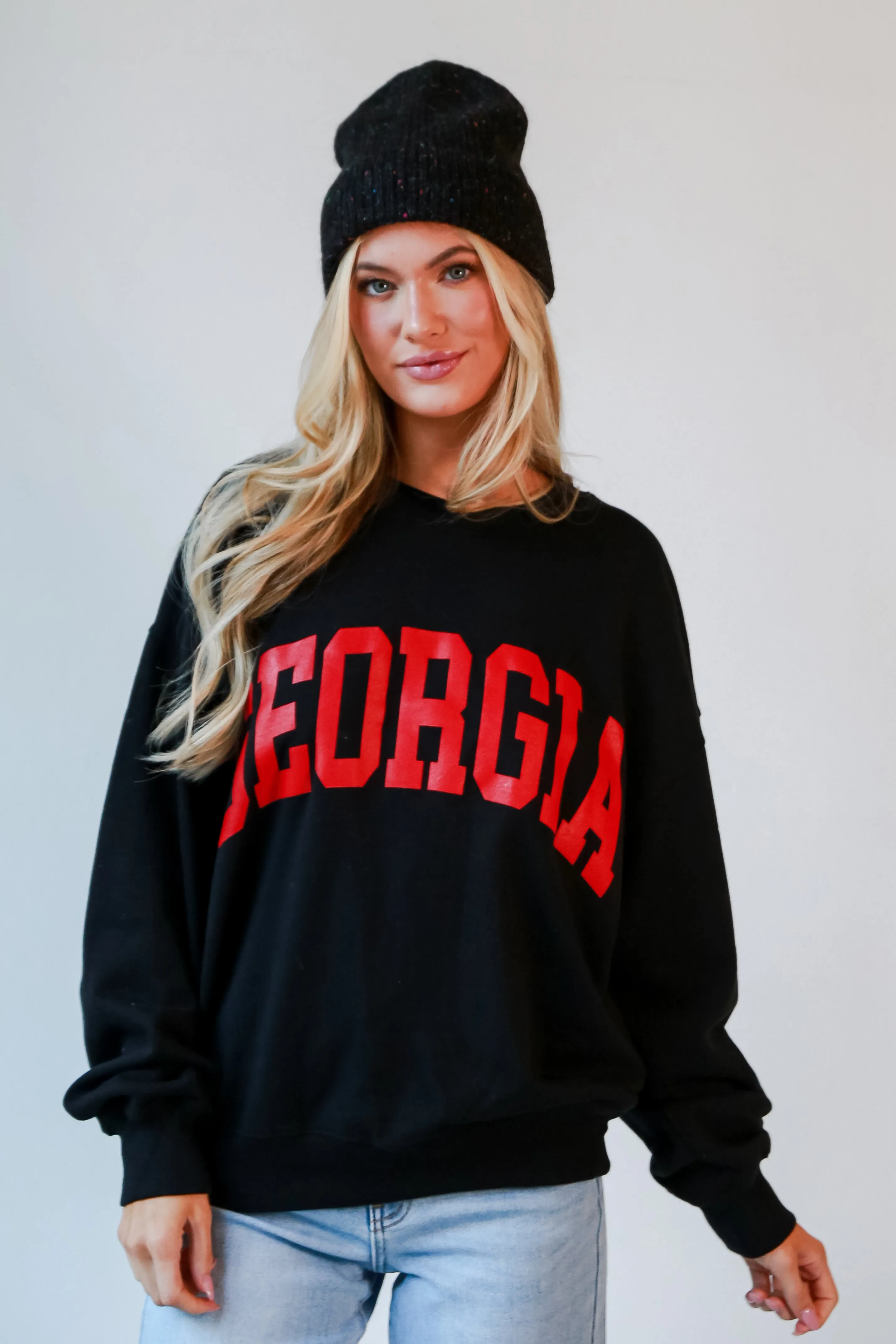 Black Oversized Georgia Sweatshirt