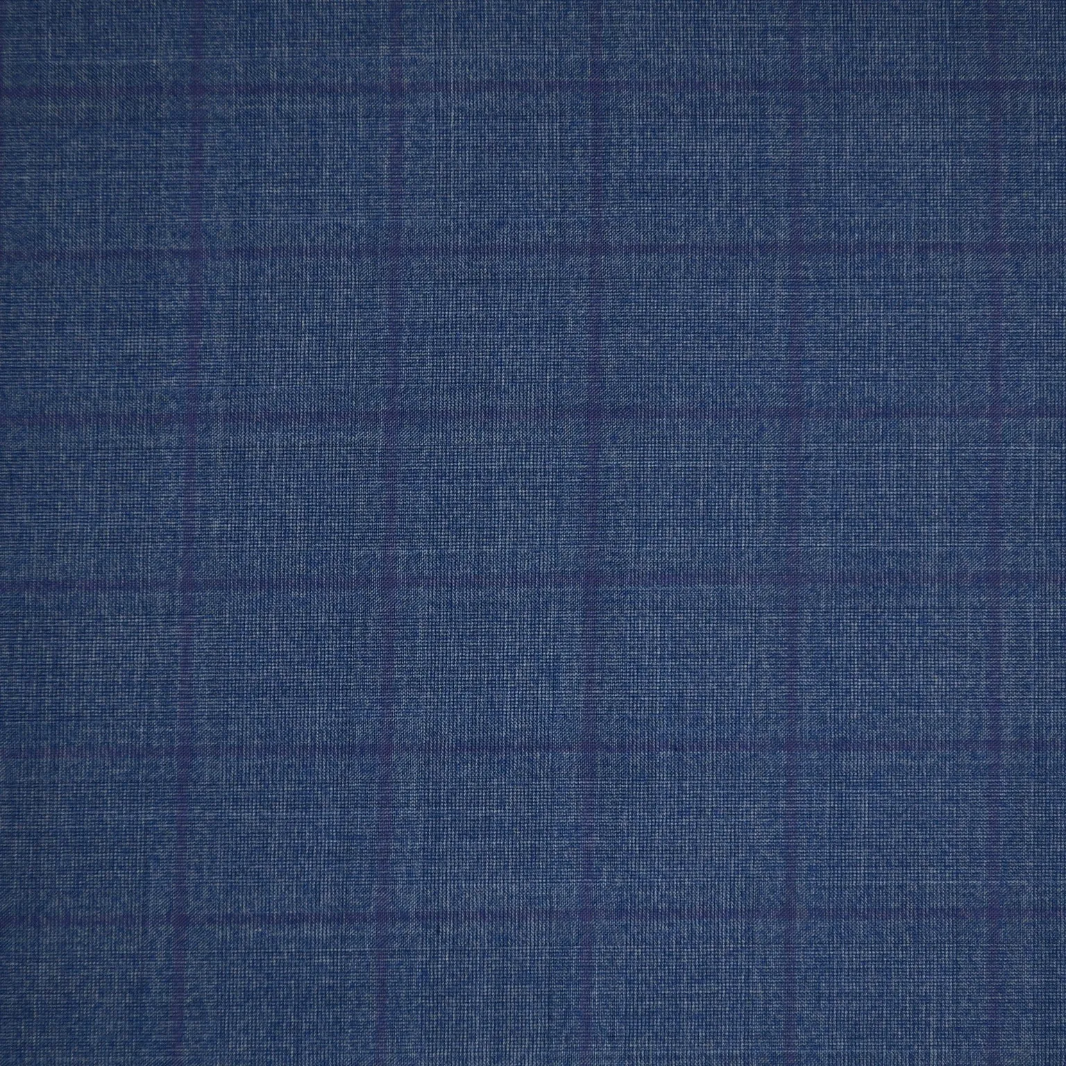 Blue and Navy Windowpane Diamond Super 130's Doppio Ritorto Ariston Fabric