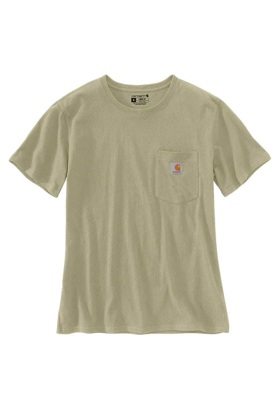 Carhartt&#x20;Work&#x20;T-shirt&#x20;Pocket&#x20;Women&#x20;103067&#x20;-&#x20;Dried&#x20;Clay