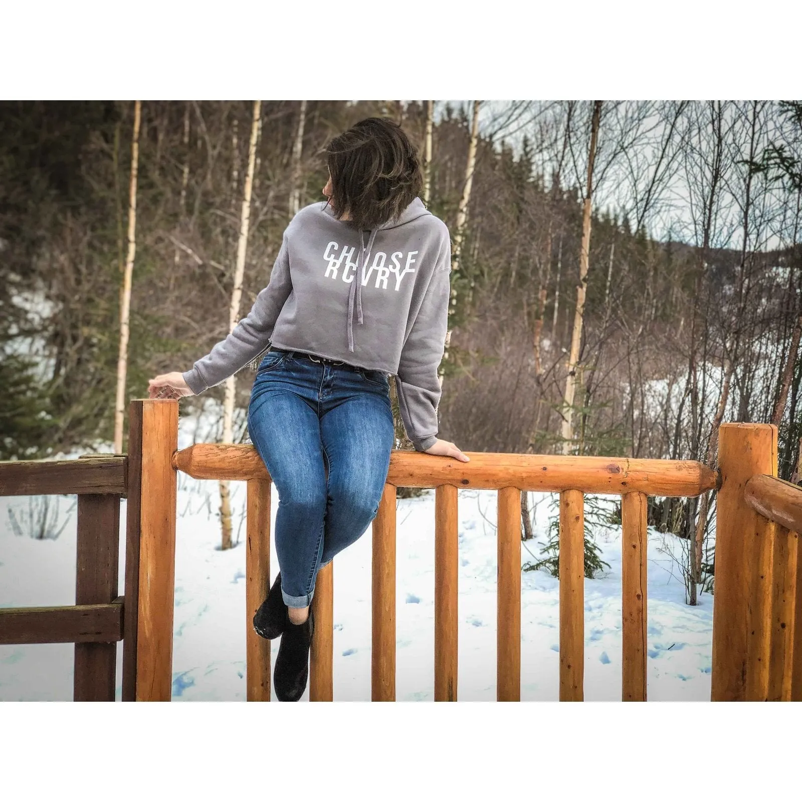 Choose RCVRY Crop Hoodie