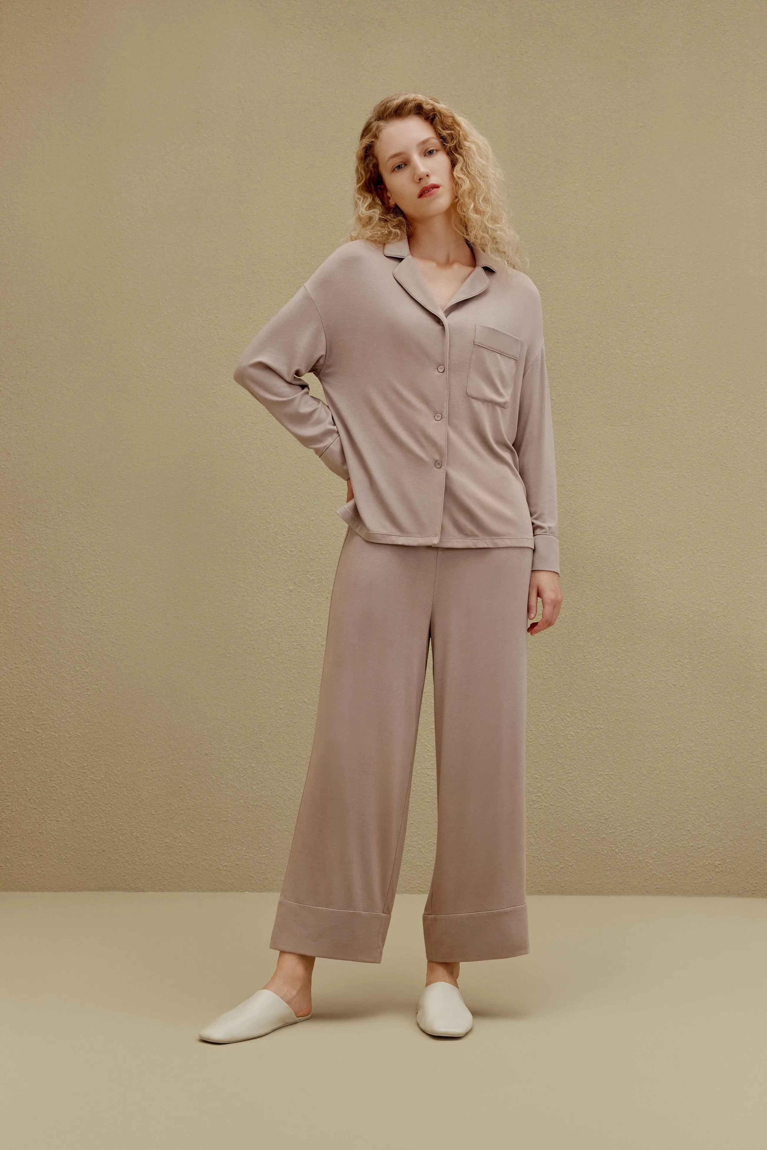 Classic Cozy Button-Up Pajama Top 2.0