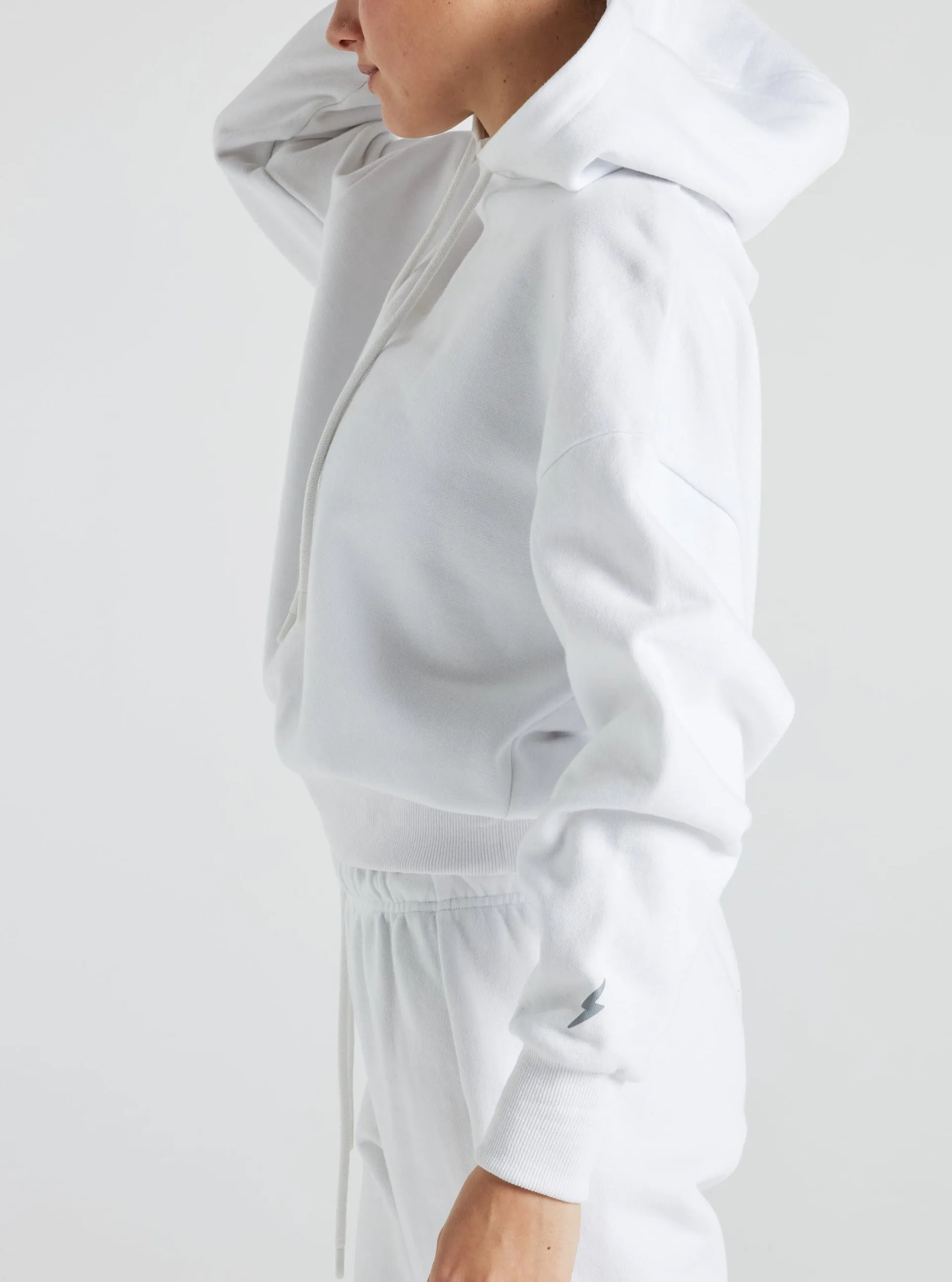 Electric Fleece Hoodie - White