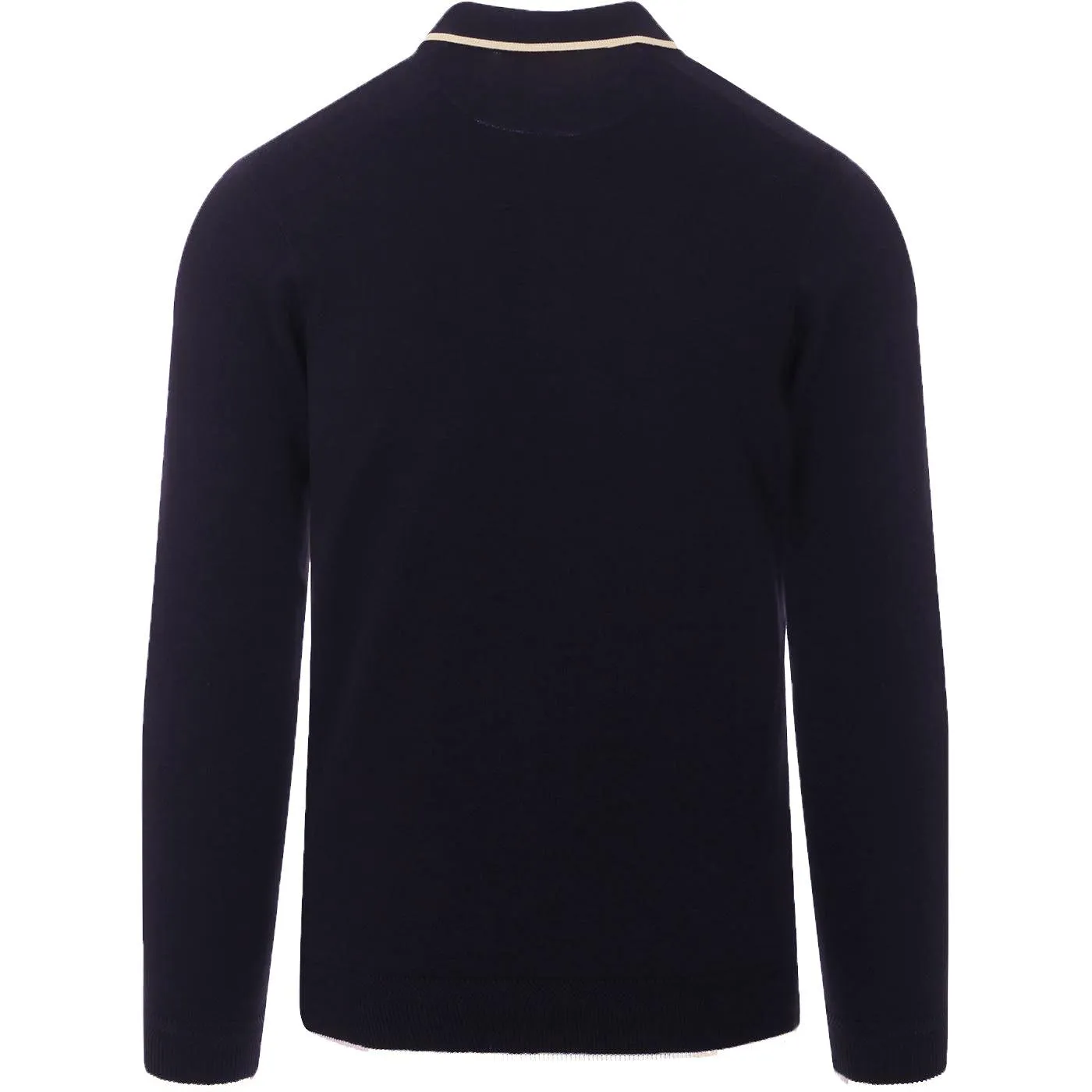 Gabicci Vintage Lineker Knitted Polo Shirt Navy