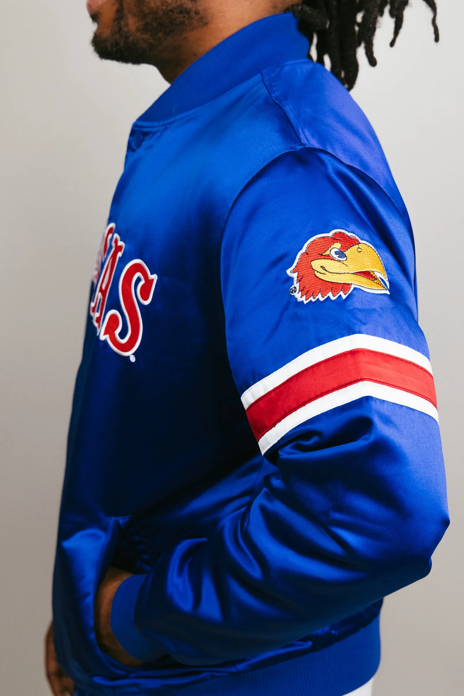 Kansas Jayhawks Royal Blue Bomber Jacket