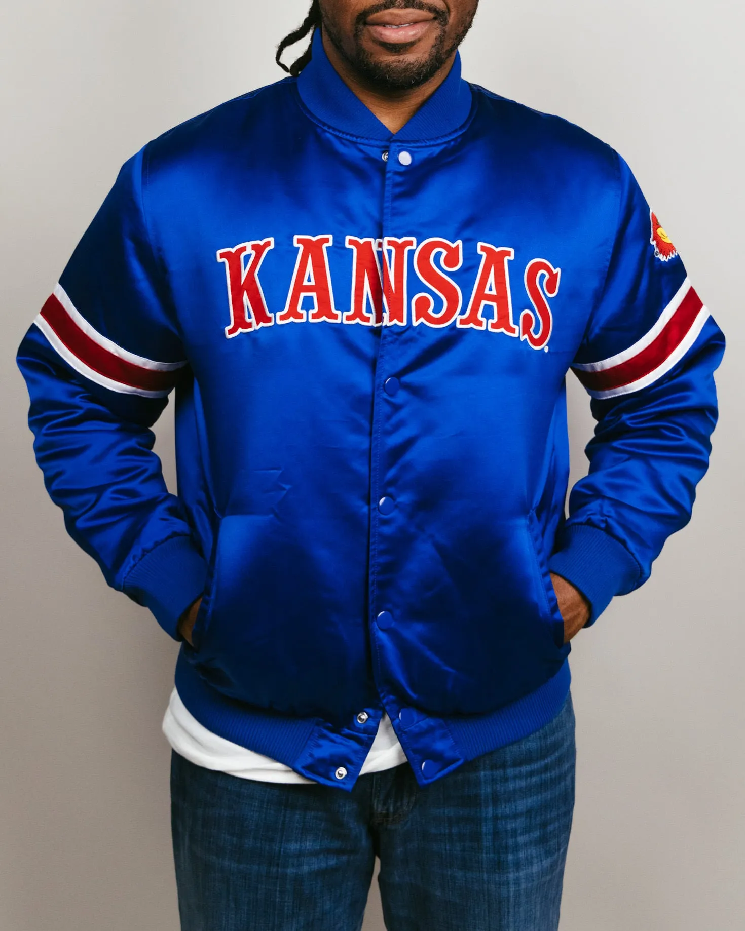 Kansas Jayhawks Royal Blue Bomber Jacket