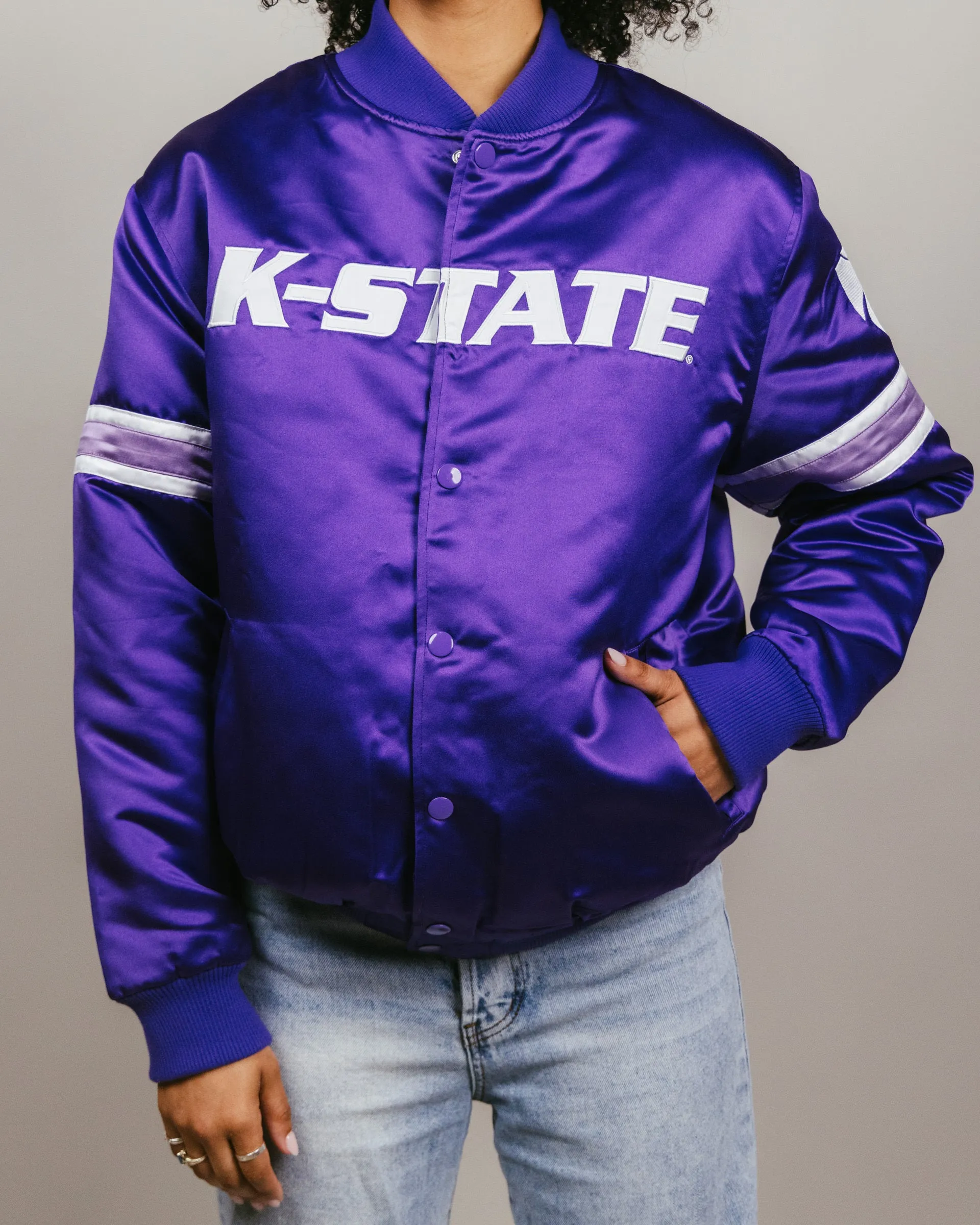 Kansas State Wildcats Purple Bomber Jacket