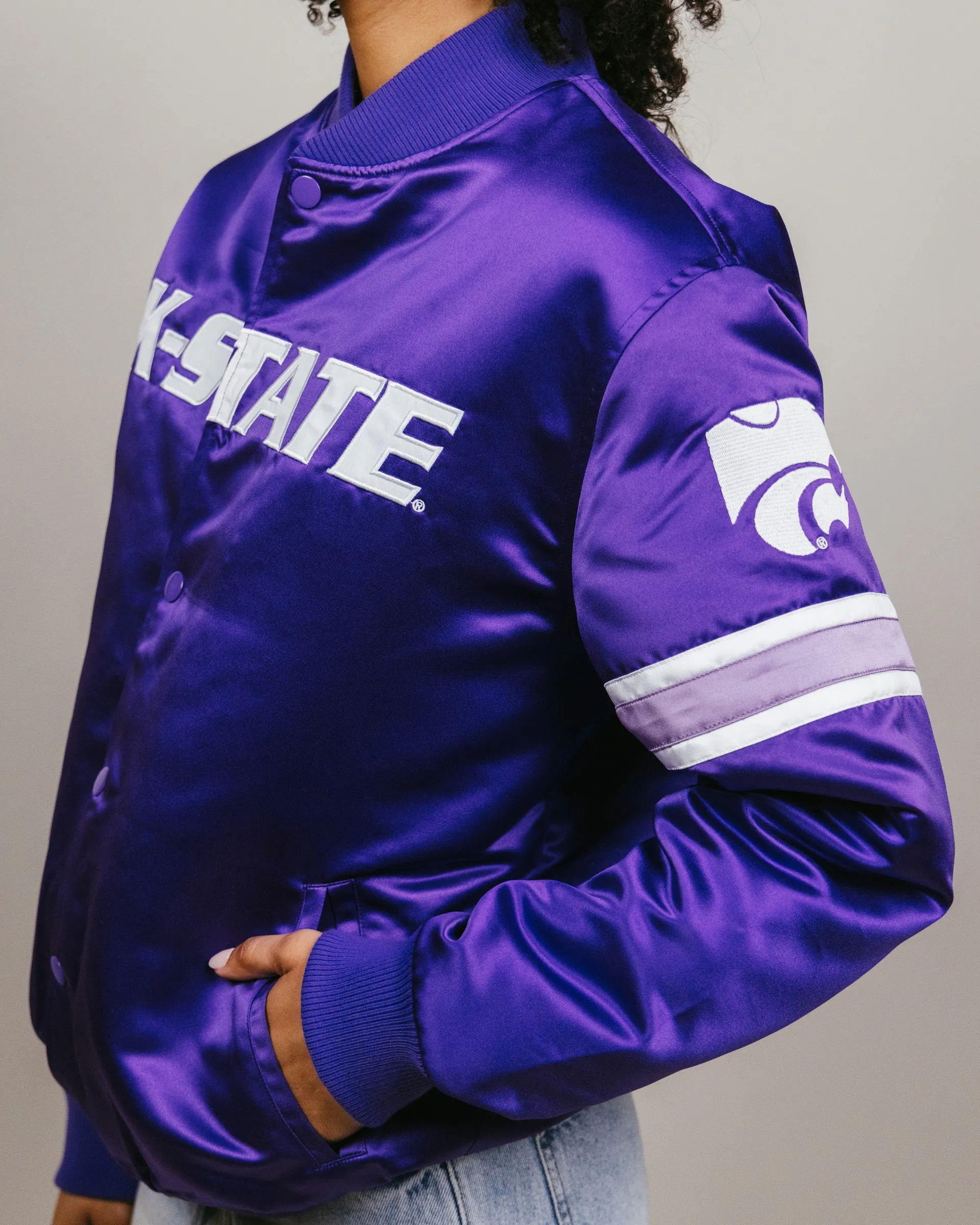 Kansas State Wildcats Purple Bomber Jacket