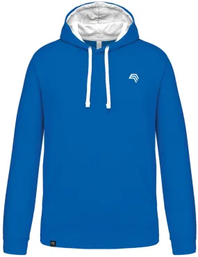 KRB K446 ― Bi-Color Hoodie Sweatshirt - Light Royal Blau / Weiß