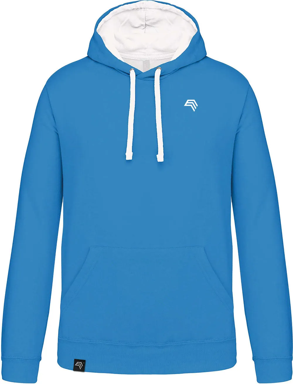 KRB K446 ― Bi-Color Hoodie Sweatshirt - Tropical Blau / Weiß