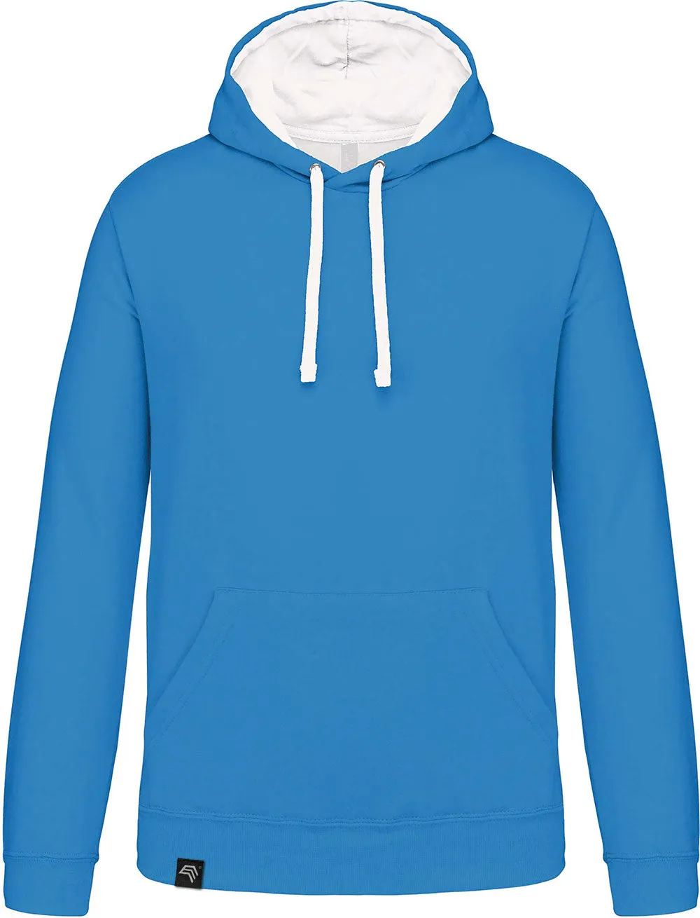 KRB K446 ― Bi-Color Hoodie Sweatshirt - Tropical Blau / Weiß