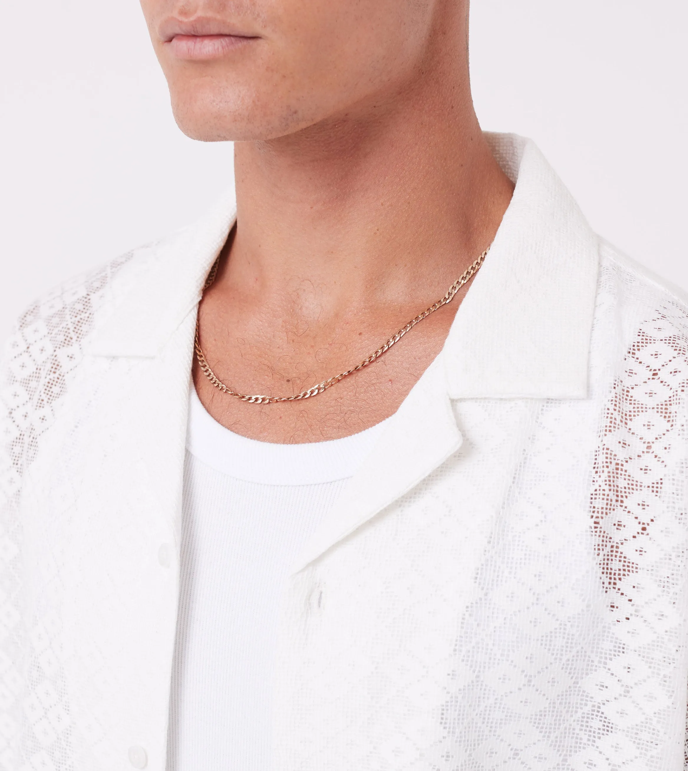 Lace Holiday SS Shirt White