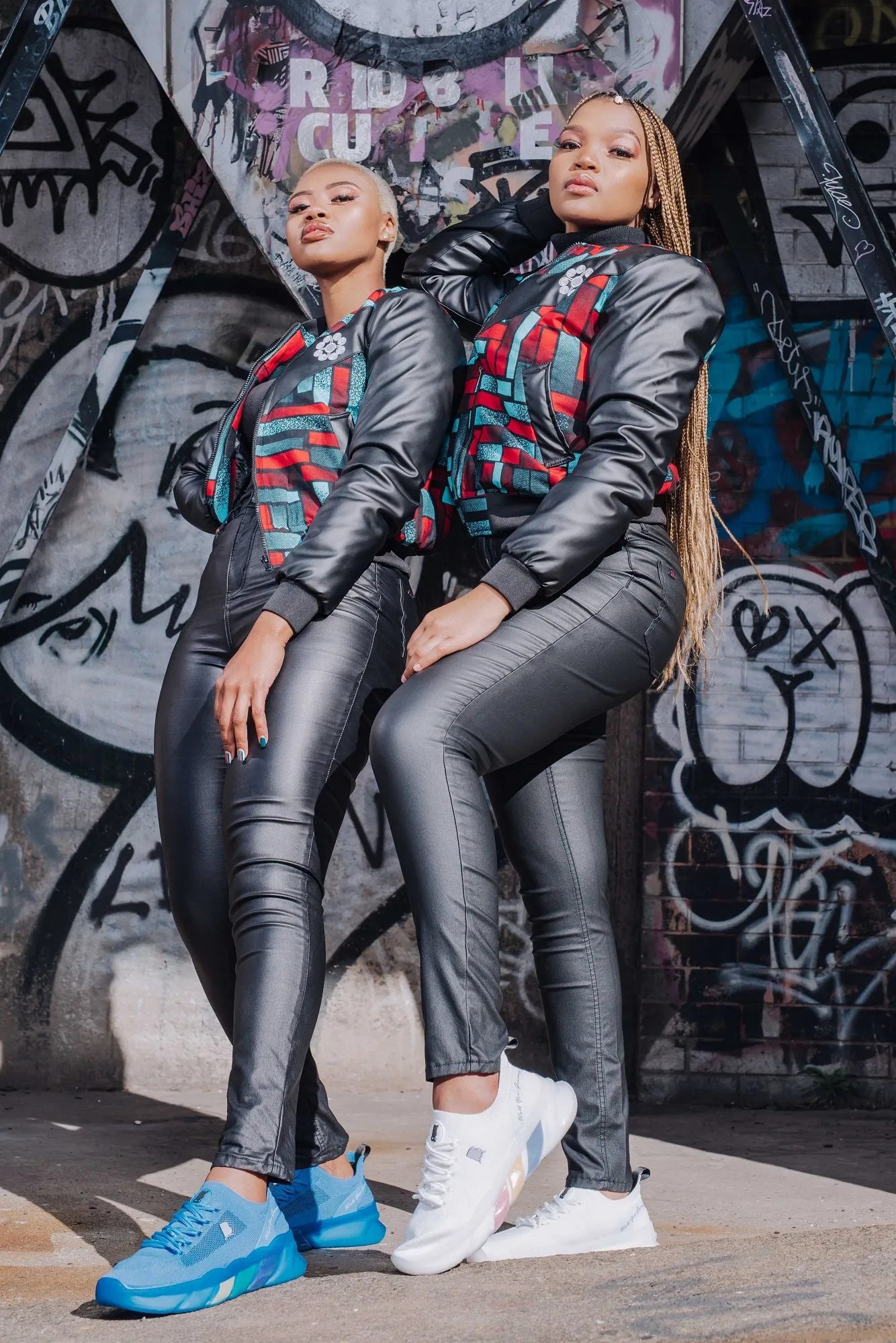 Ladies - Tetris PU Winter Bomber Jacket