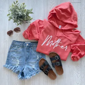 Mother Script • Coral Hoodie