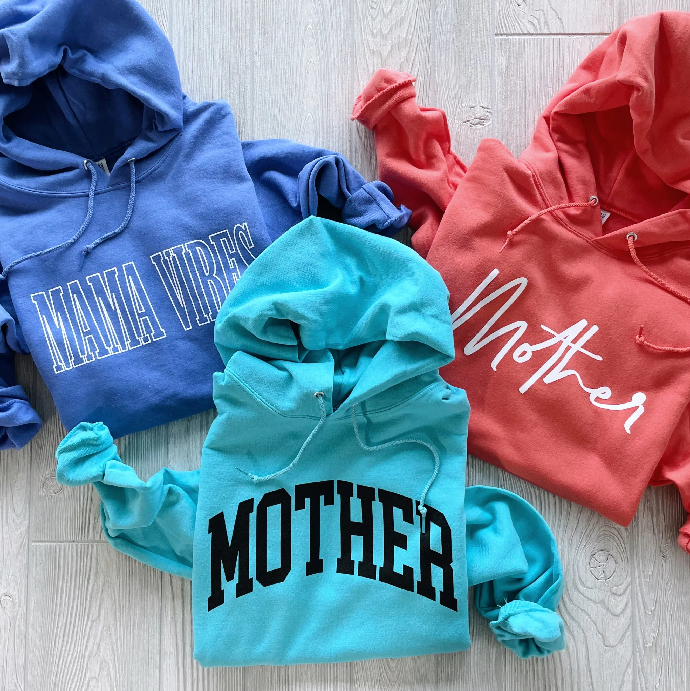 Mother Script • Coral Hoodie