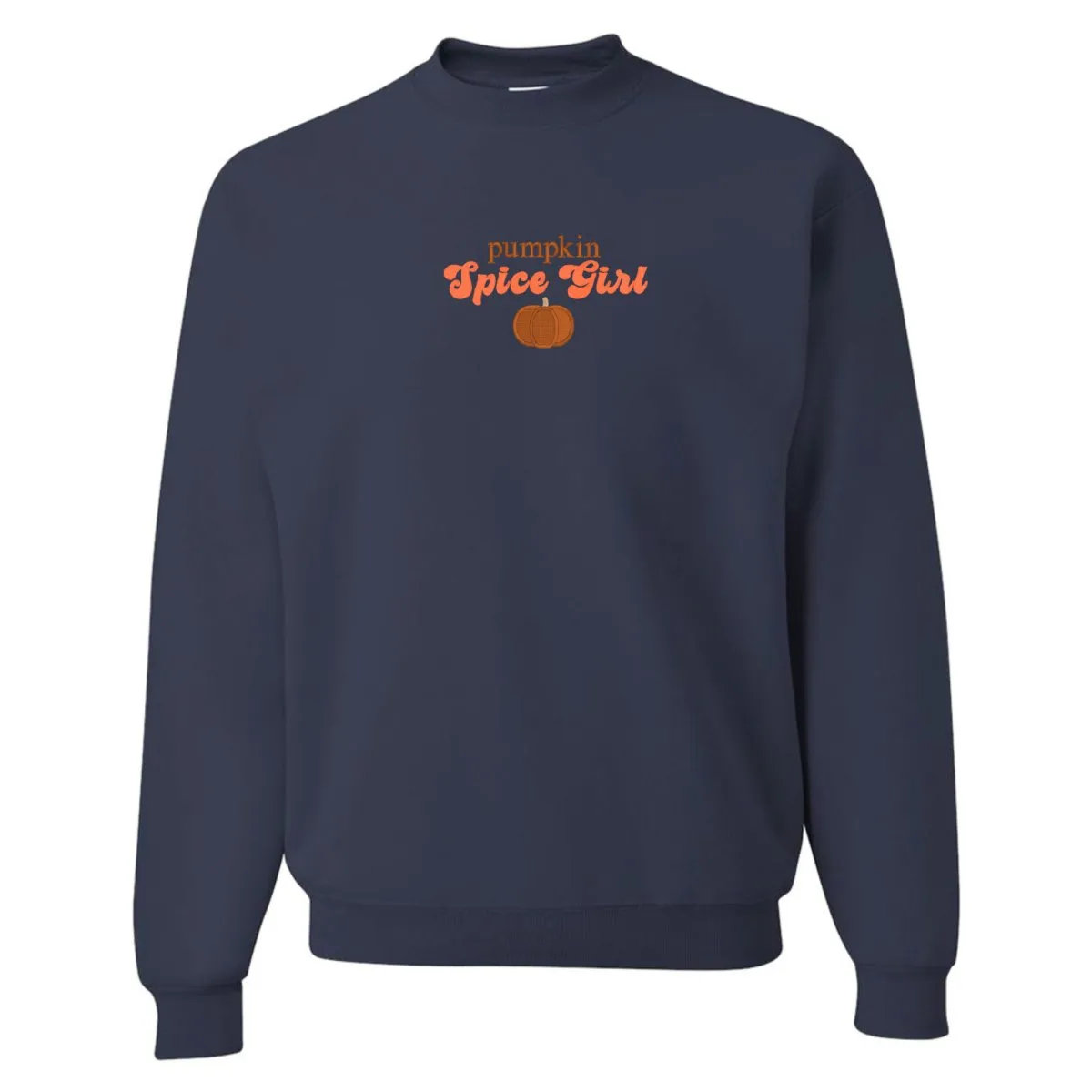 'Pumpkin Spice Girl' Embroidered Crewneck Sweatshirt