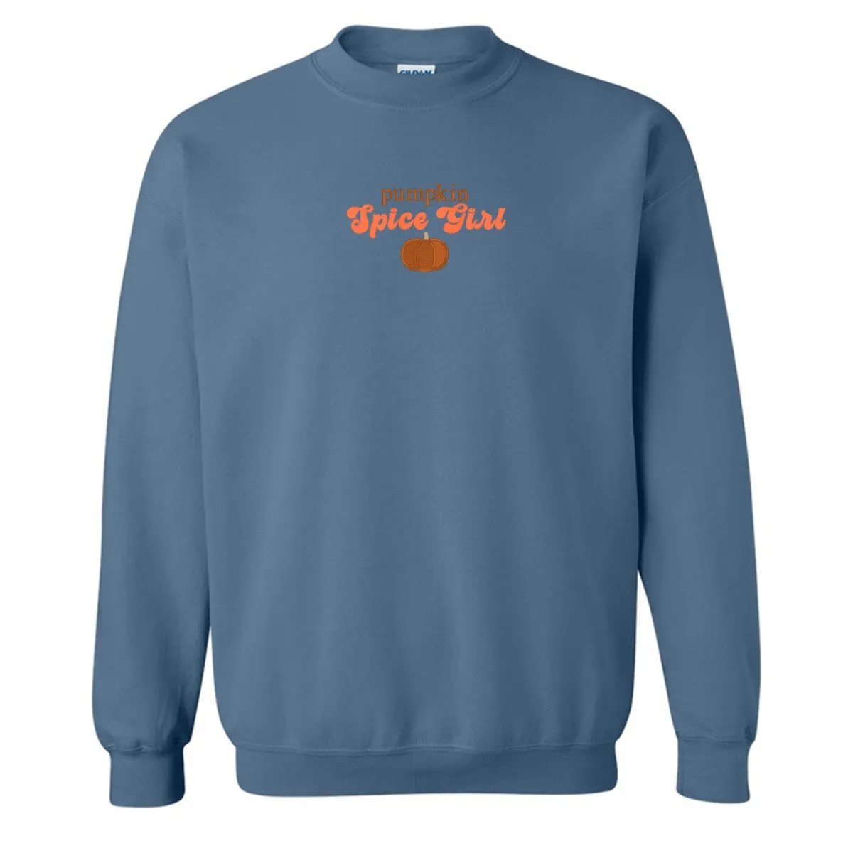 'Pumpkin Spice Girl' Embroidered Crewneck Sweatshirt