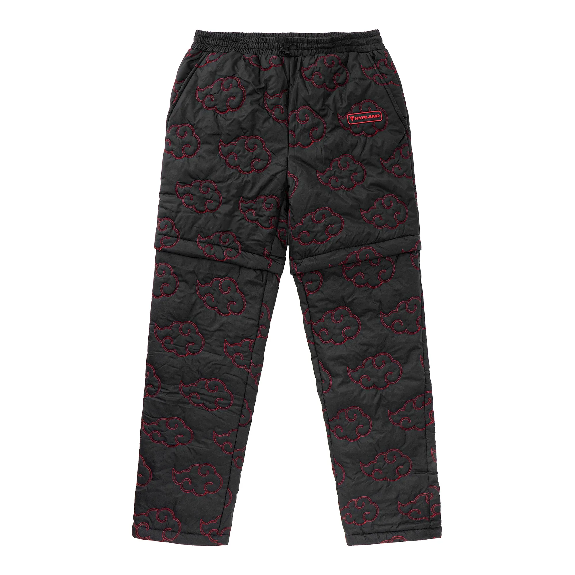 SHIPPUDEN AKATSUKI QUILTED HYBRID PANTS (BLACK)