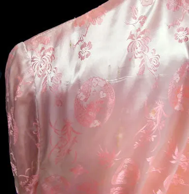 *VINTAGE ORIENTAL ASIAN PINK SATIN QUILTED ROBE FROM HONG KONG