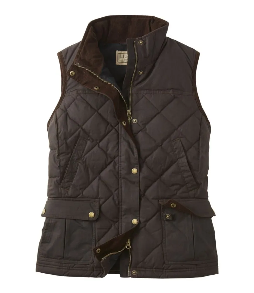 Women's L.L.Bean Upcountry Waxed Cotton Down Vest